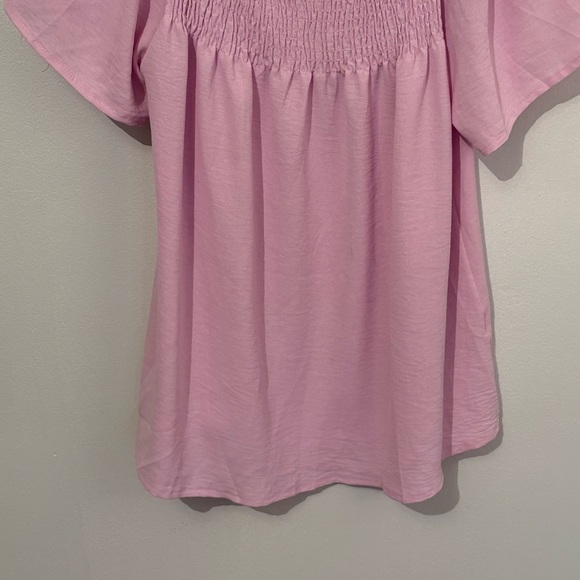H&M Pink Puff Sleeve Smocked Blouse - Picture 3 of 7
